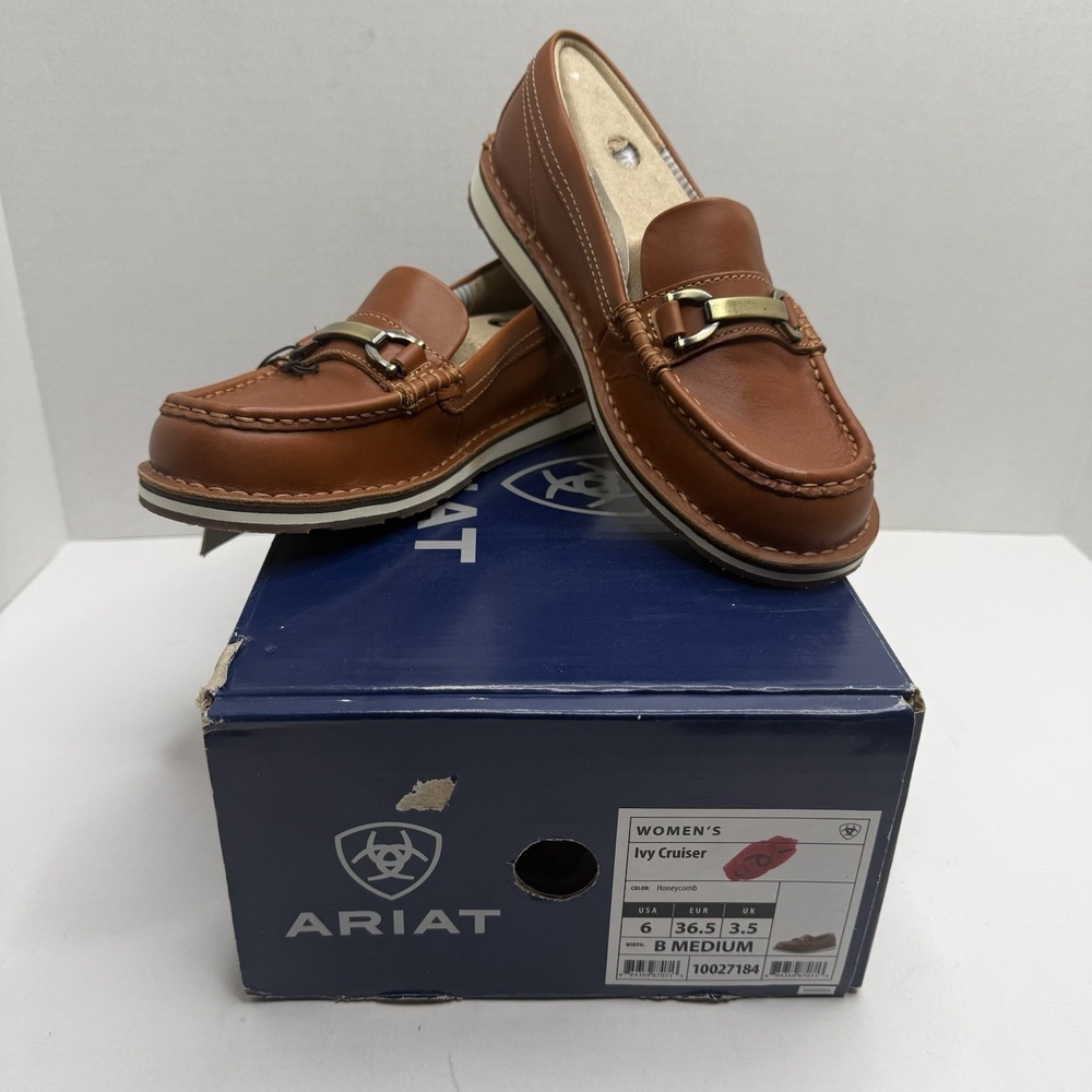 Ariat Ivy Cruiser Loafers Honeycomb Leather Bit Shoes Womens 6 B 10027184 NEW